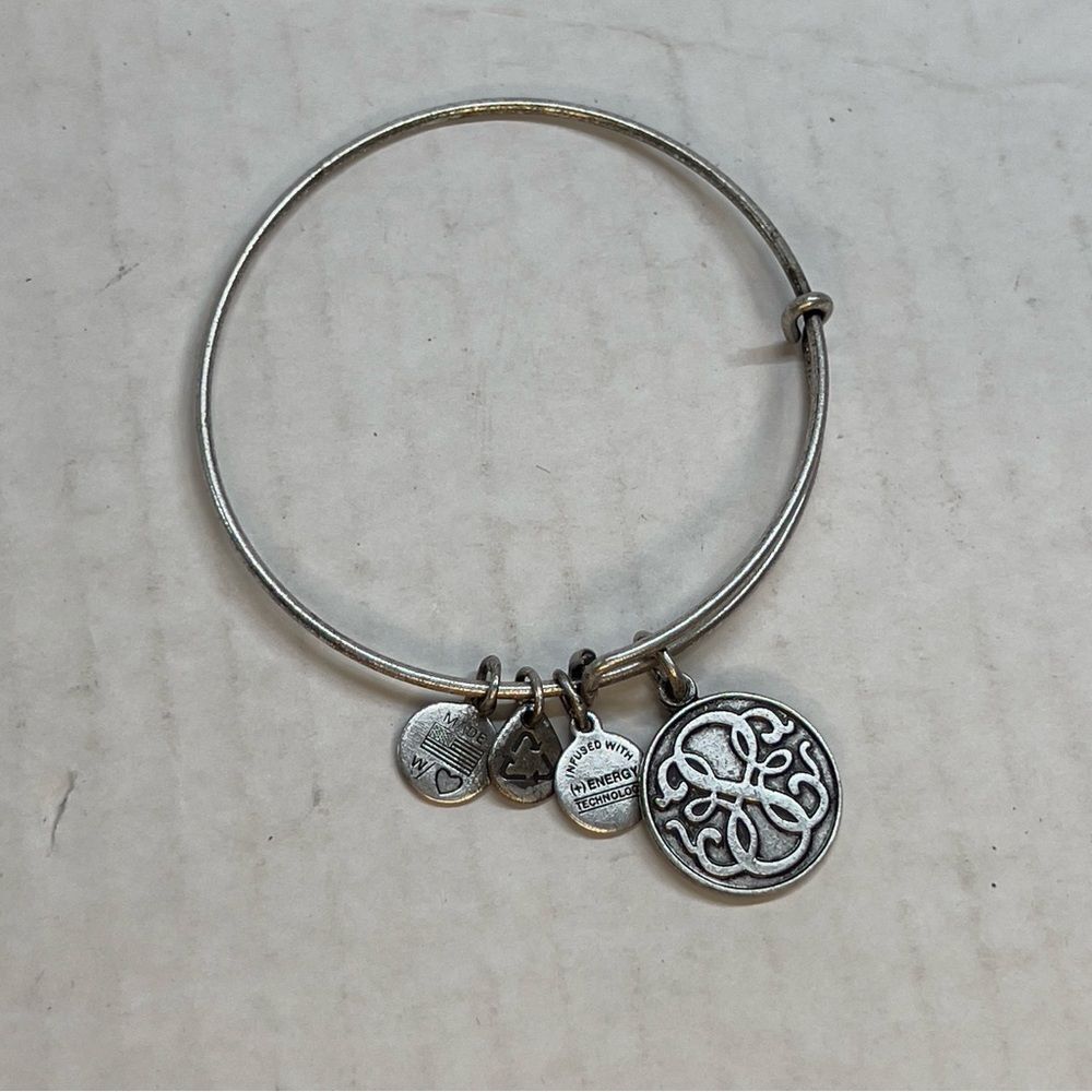 Silver Charm Bangle Bracelet